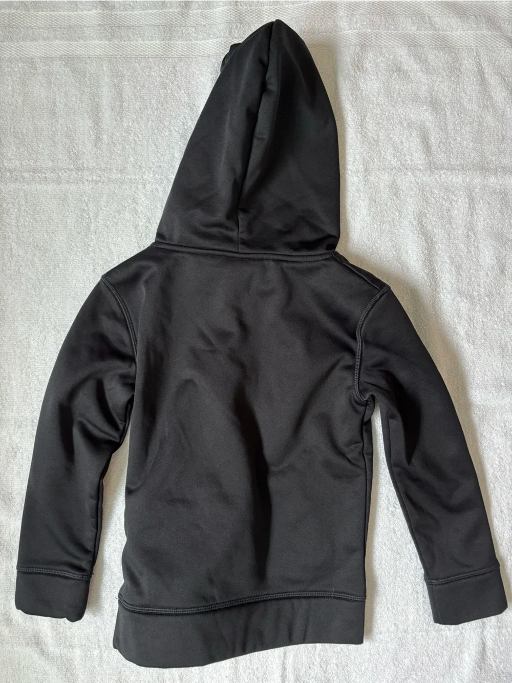 Under Armour Kids' Black Hoodie with White Logo Youth Small Sporty Sweatshirt